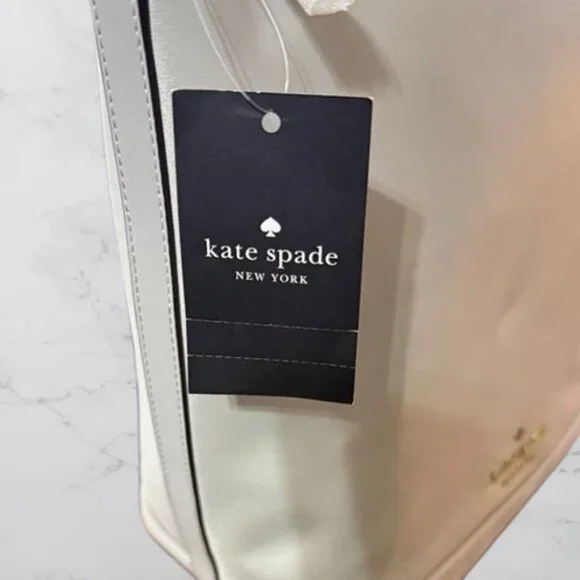 NWT Kate Spade New York Chelsea Large Duffle Crossbody Platinum Grey - Picture 5 of 13